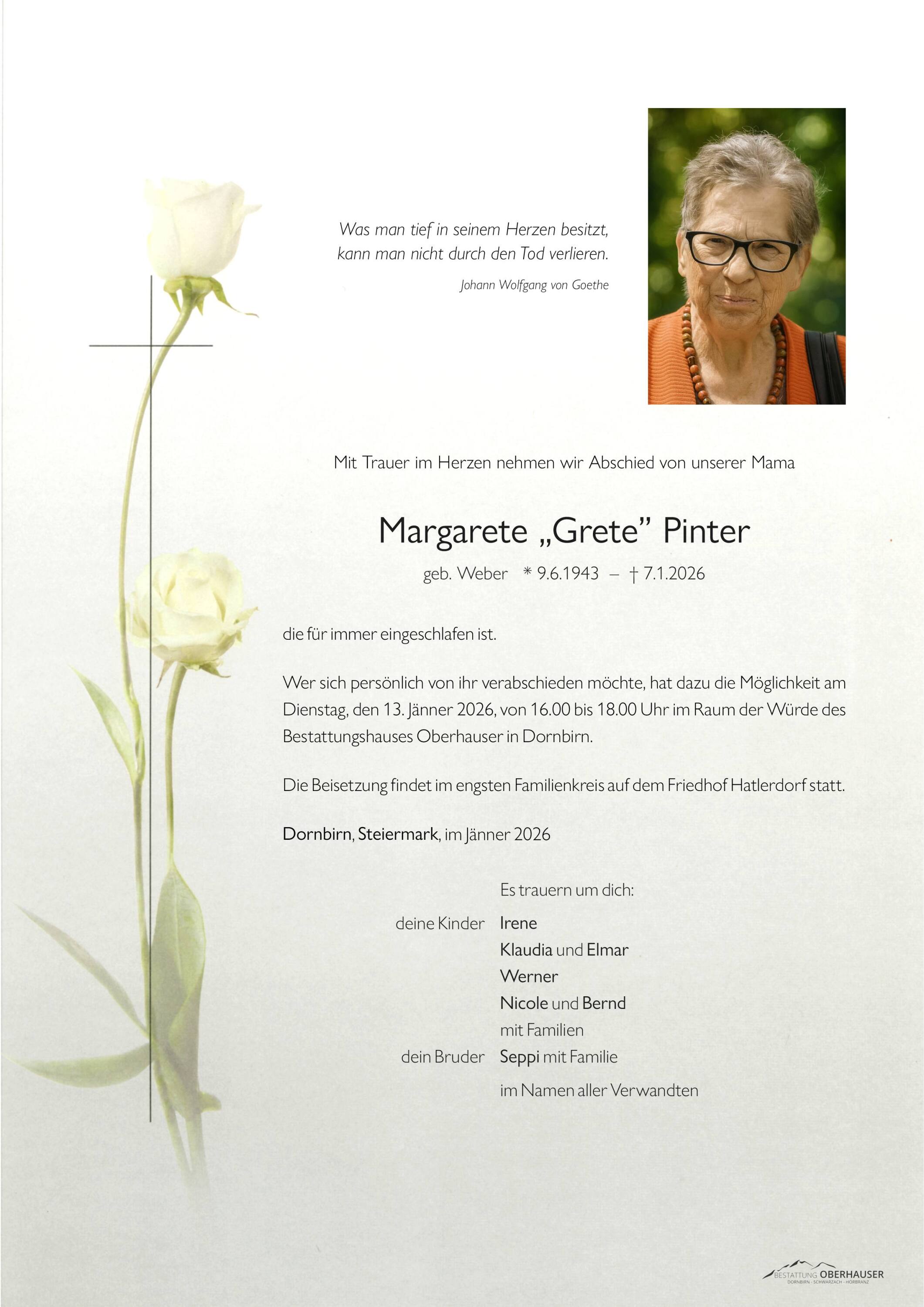 Margarete "Grete"  Pinter
